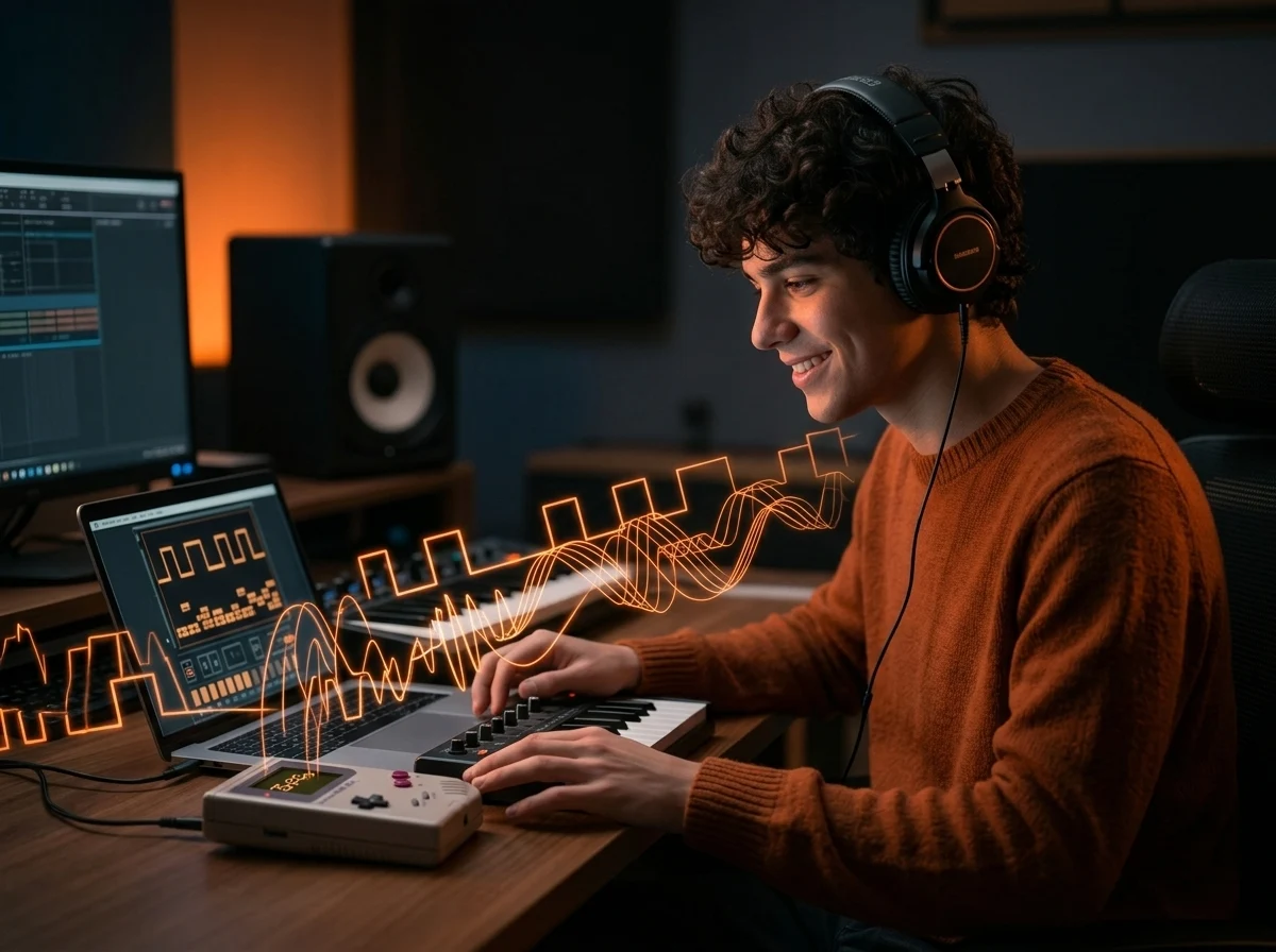 Autentyczny dźwięk Chiptune, nie wymaga trackera