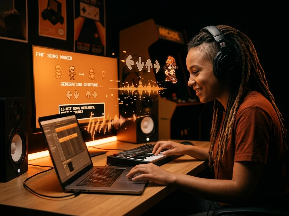 Generación de Canciones FNF Centrada en Chiptune