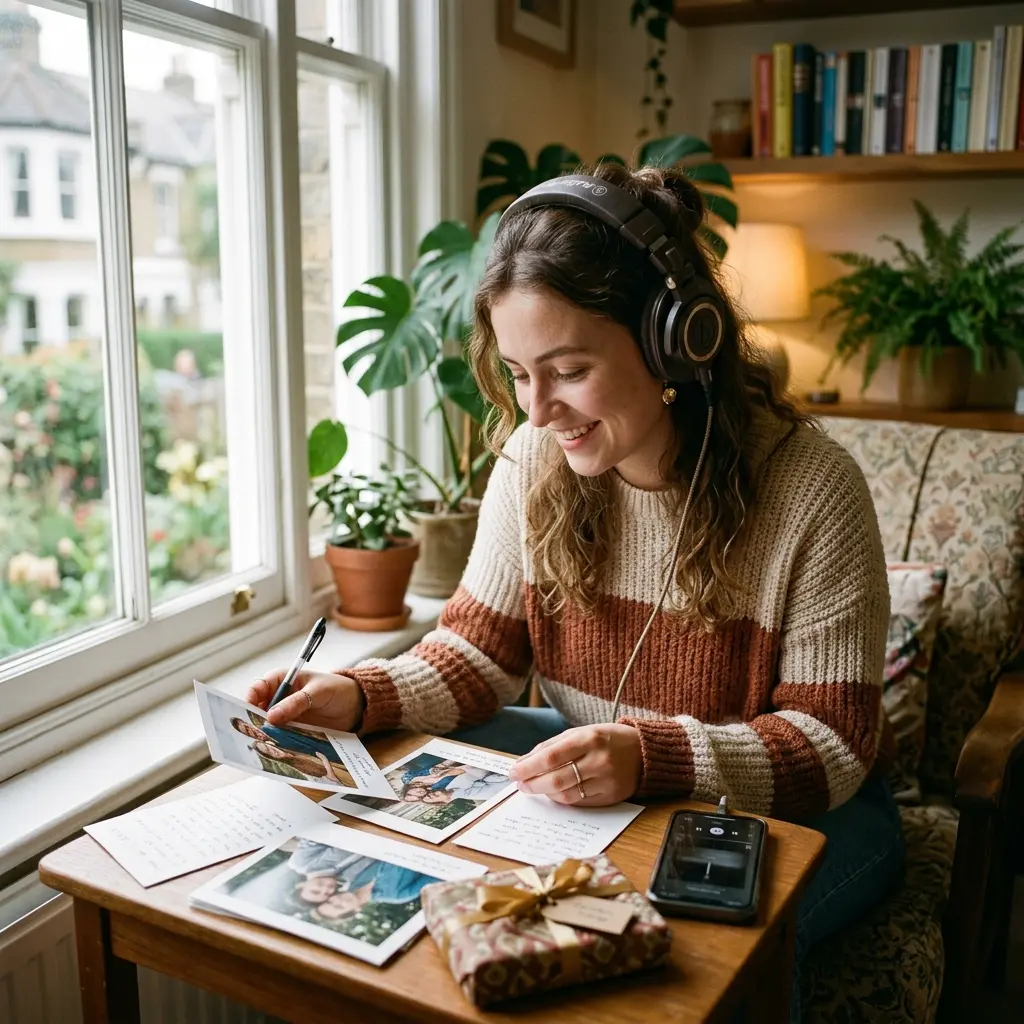 Partner machen ein Andenken