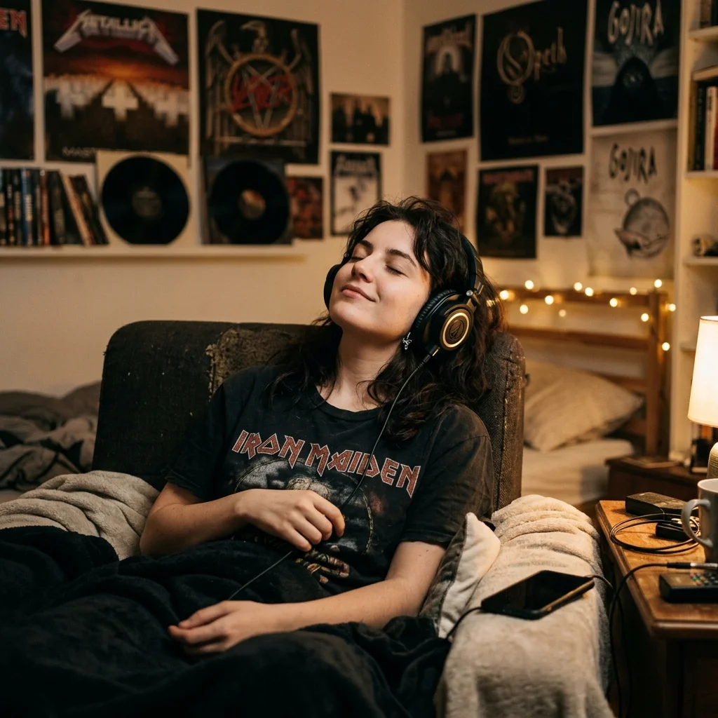 没有乐器的金属乐迷