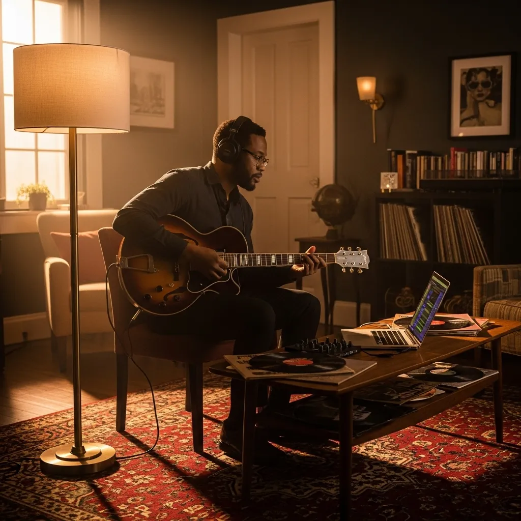 Music students using stem splitter for learning